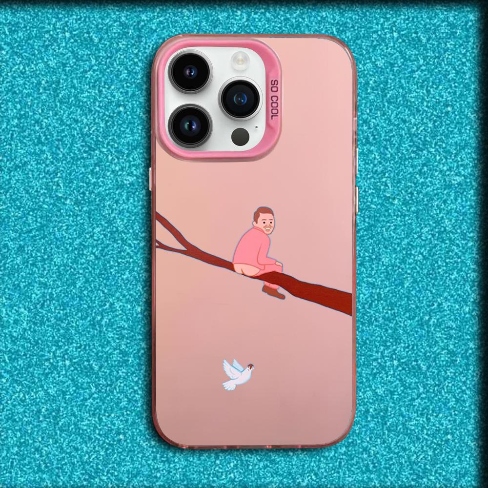 

Забавный чехол для телефона J-Joan Cornella для iPhone 16,15,14,13,12,11,Mini,Pro,MAX Розовый Матовый Силиконовый Чехол iPhone13