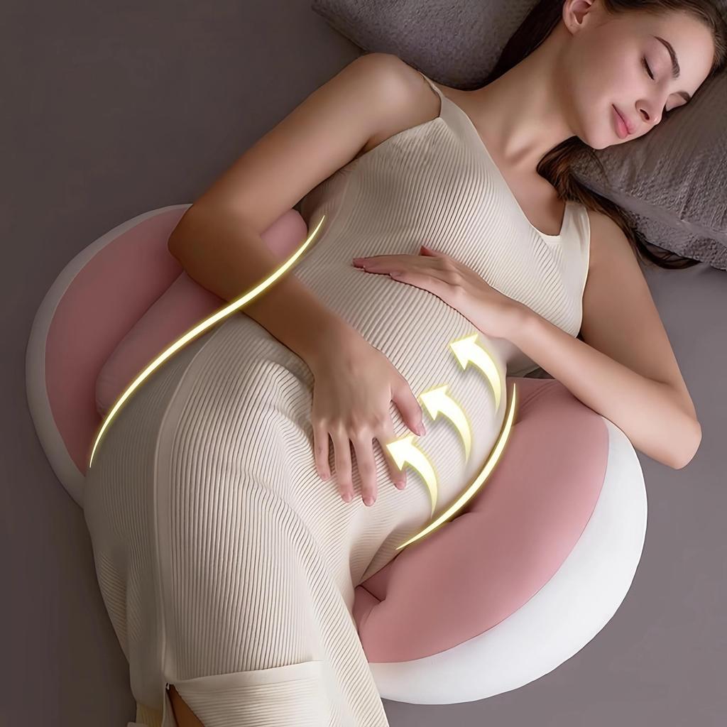 U Shaped Maternity Pillow - Full Body Support for Pregnant Women, Comfortable Belly Back Hip Pain Relief for Side Sleepers
