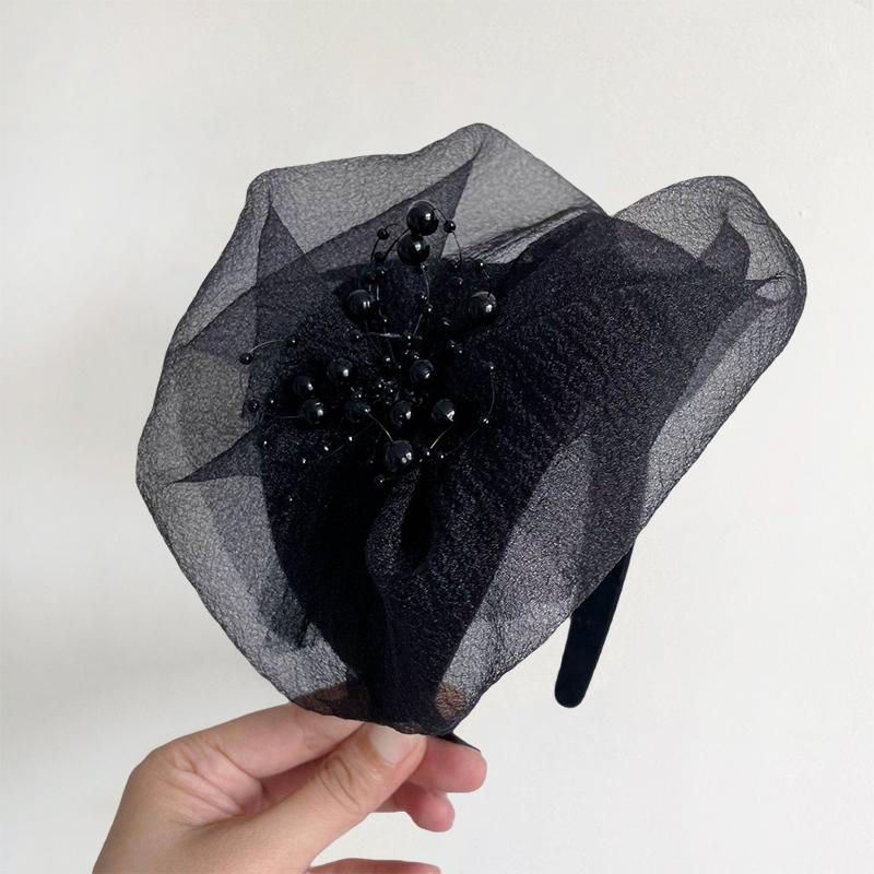 1PC Extra-Wide Hairband Hat for Gray Hair Coverage Stretchable Half-Cap Hairband for Thinning Hair