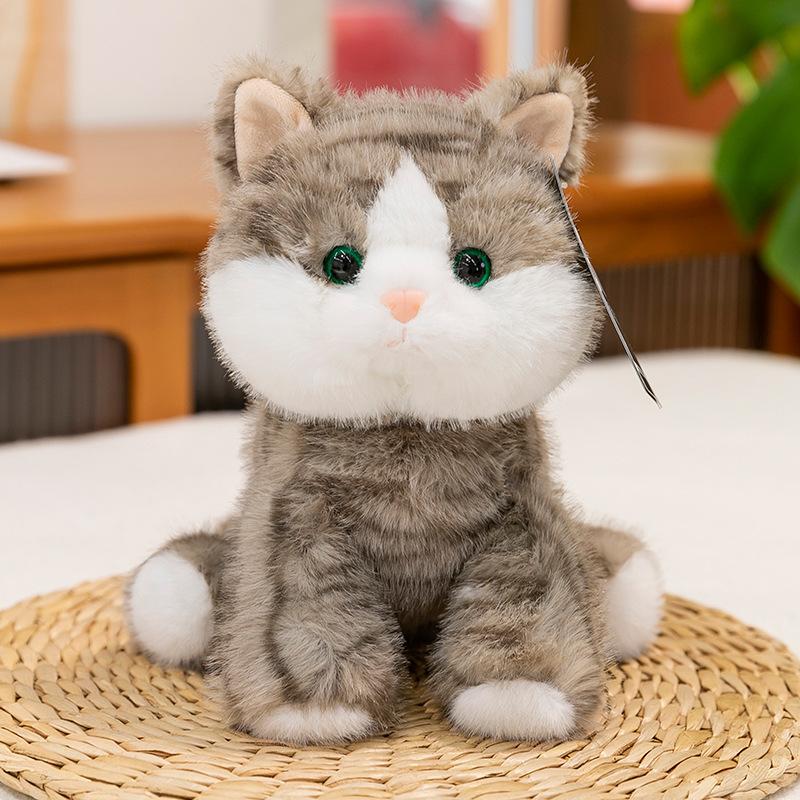 Cute Good Cat Plush Toys Children's Sleeping Comfort Pillow Striped Cat Home Decoration Birthday Gift