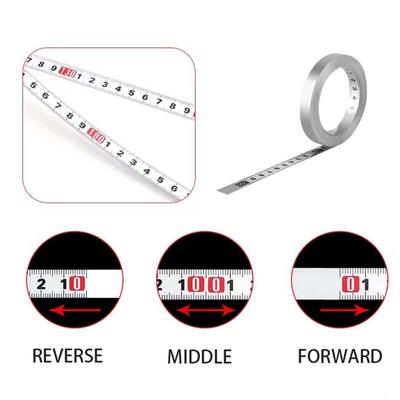 Durable Self-Adhesive Measuring Tape Stainless Steel 1/2/3M Long Metal Tape Measure 13MM Width Workbench Ruler Miter Track