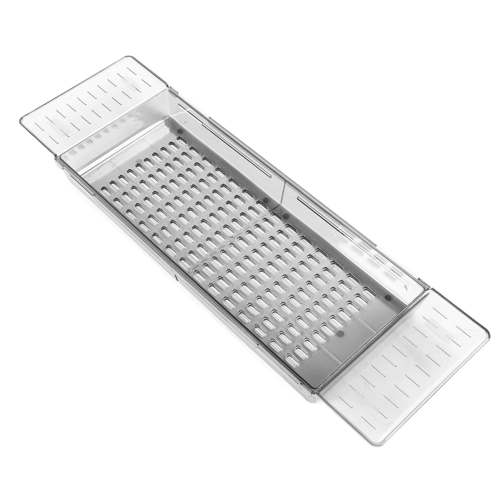 Поднос для ванны, выдвижная полка для ванны, поднос для ванны с нескользящей ручкой для спальни Clear