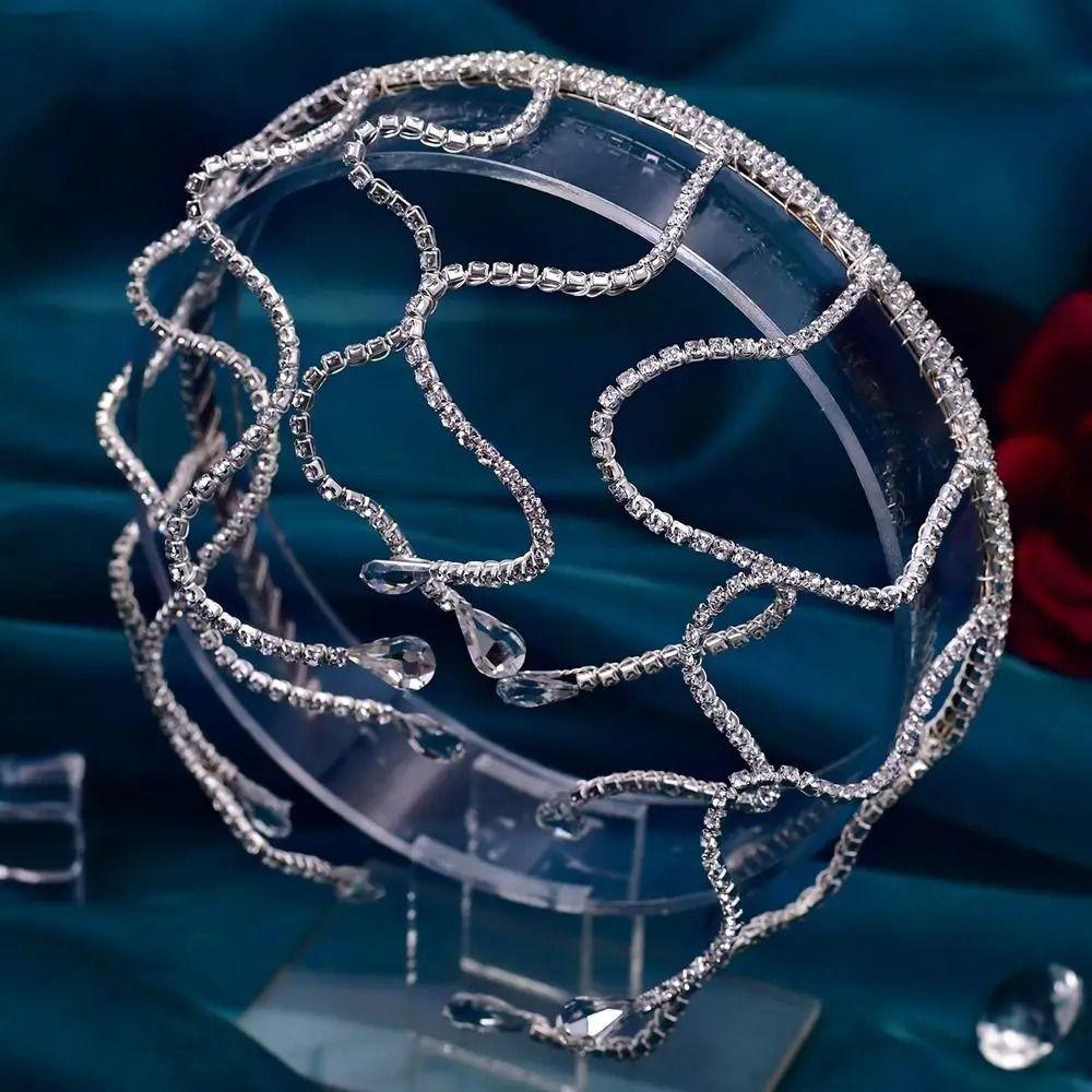 Snake Bride Crown Zinc Zinc Alloy Crystal Tiara Fairy Bend Rhinestone Headband  Banquet