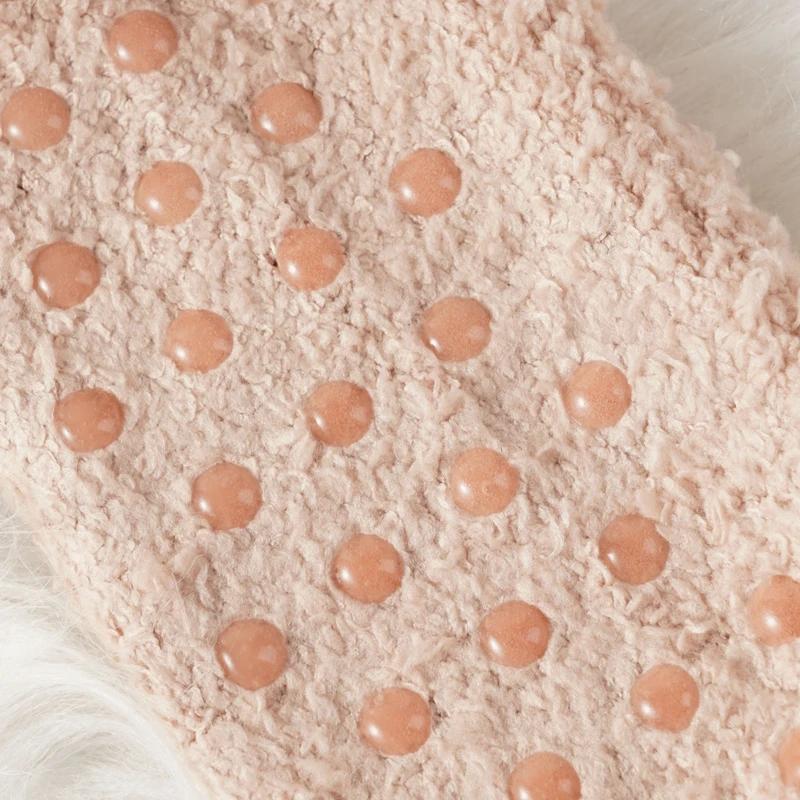 Autumn Winter Non-Slip Coral Floor Socks Women Thick Warm Thermal Home Carpet Sleep Slippers Socks Solid Color Casual Short Sock