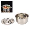 304 Stainless Steel Mixing Bowl with Lid Multipurpose Easy to Clean Seasoning Lard Oil Basin Container for Kitchen