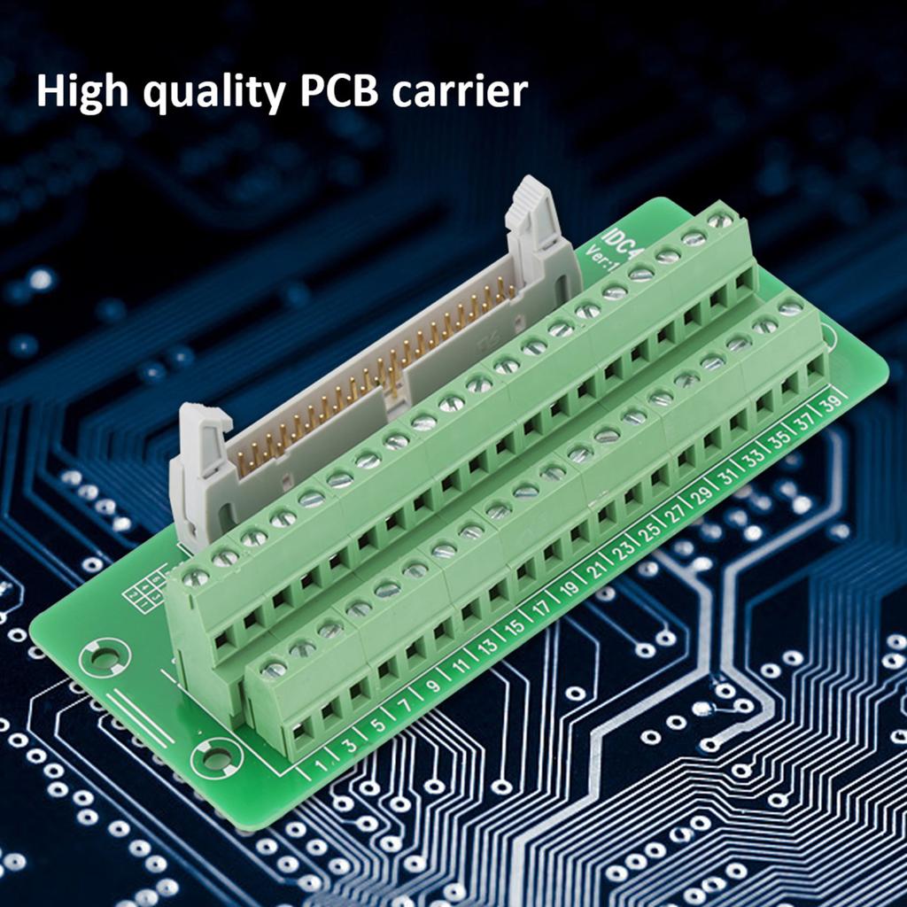 IDC40P 40Pin Male Header Breakout Board Terminal Block Connector PLC Interface with Bracket