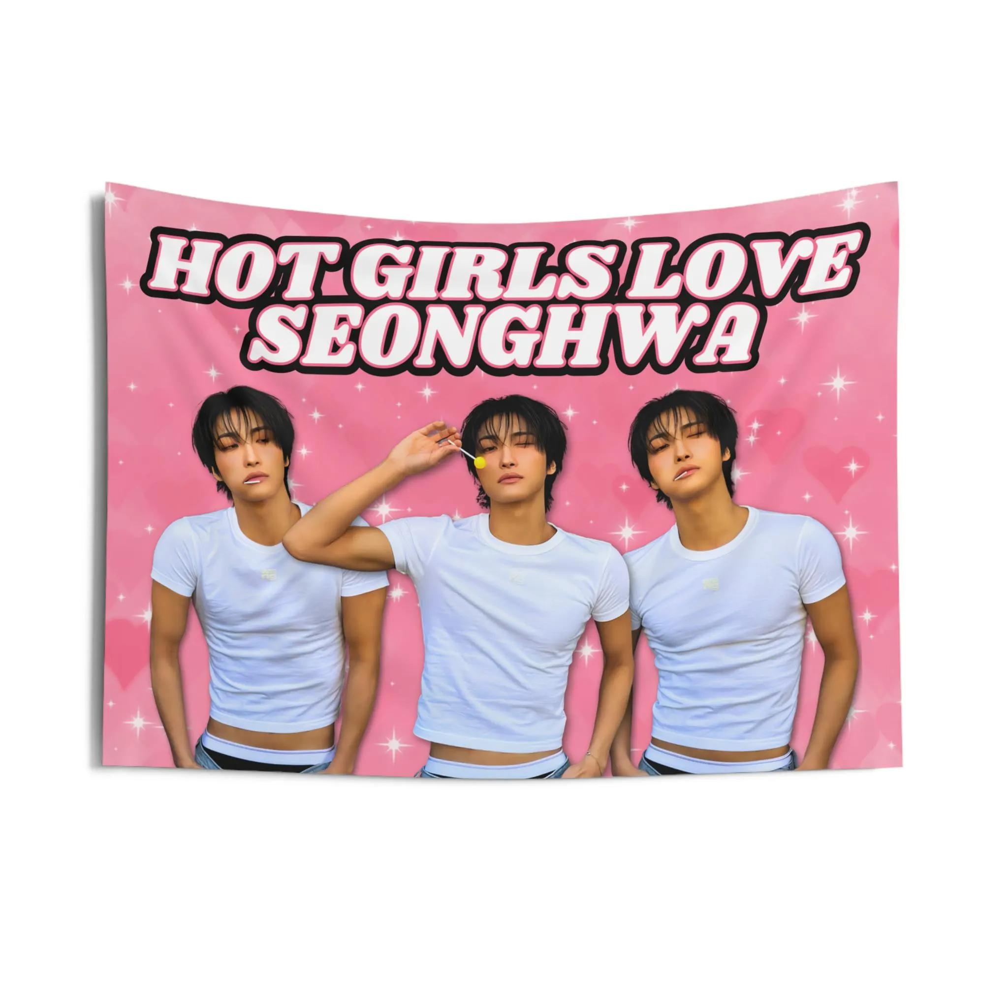 

Pink Aesthetic Wall Decor K-pop Idol Tapestry Youth Idol Aesthetic Tapestry Home Decor Dormitory Background Cloth Gift 29x37in