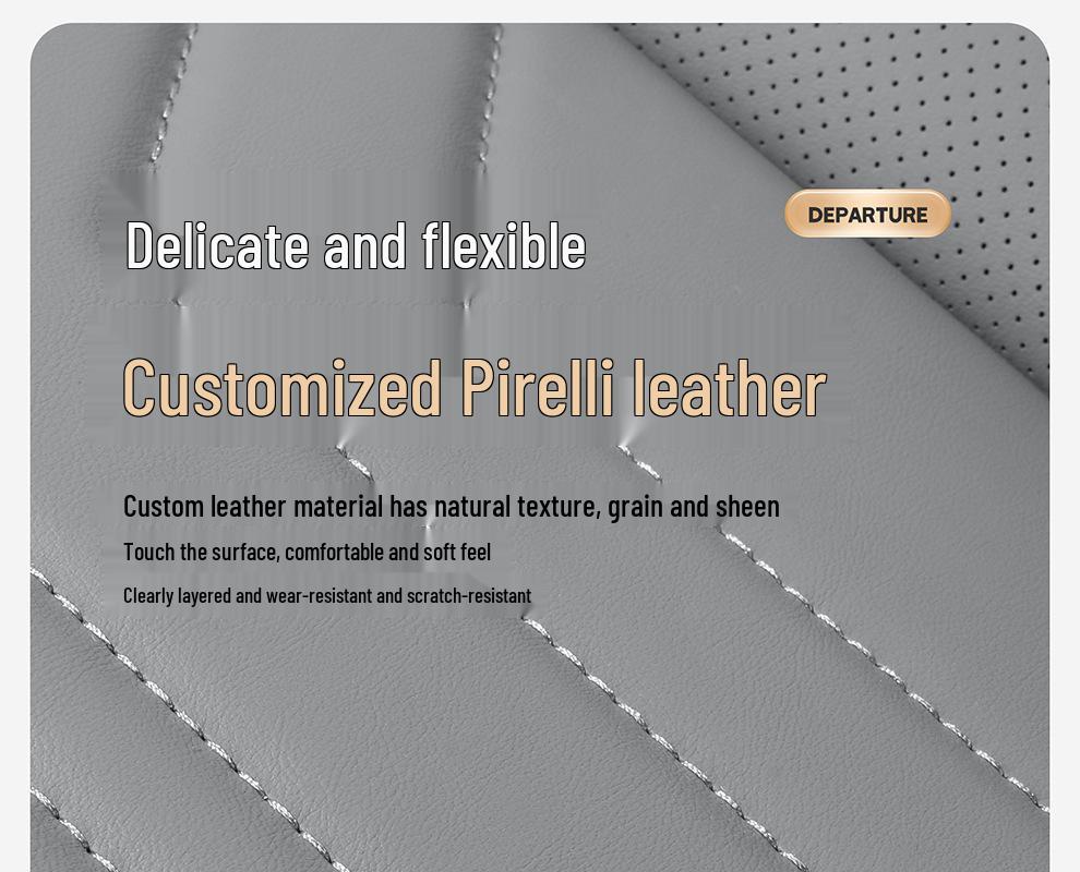 Universal All-Season Leather Car Seat Cushion for SUVs, Off-Road, Sedans, and Trucks