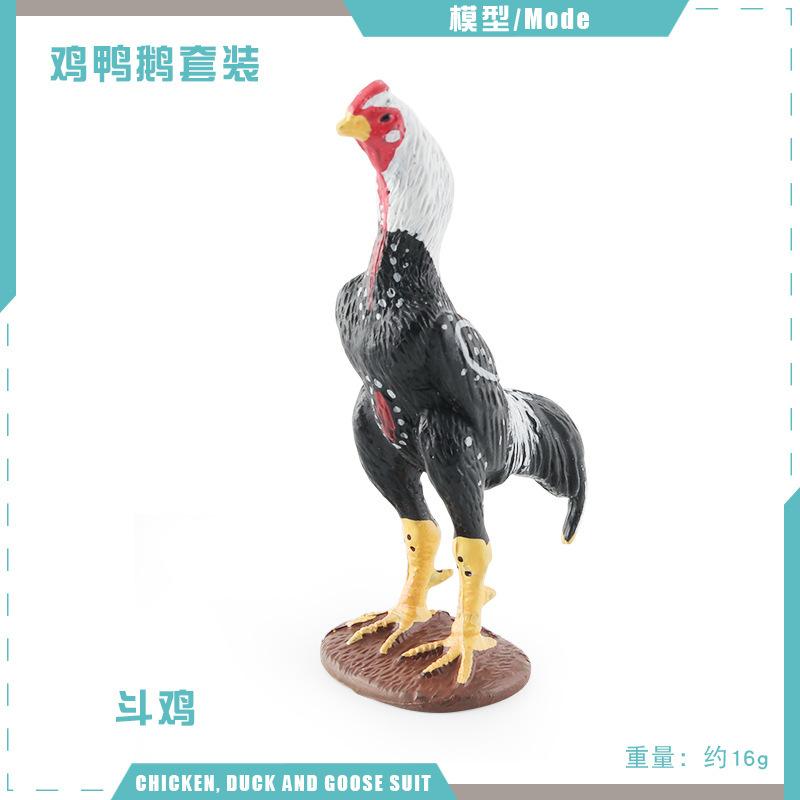 Simulation Hen Fighting Hen Hen Back Chick Canada Goose Farm Poultry Chicken Duck Goose Animal Model Ornament Export