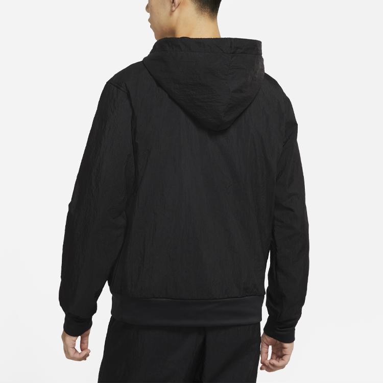 Nike Standard Issue Hooded Zip-Up Sports Jacket Men Outerwear Black CK6806-010