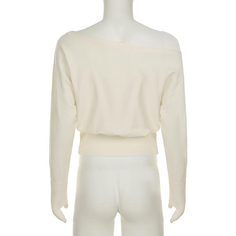 European Off-Shoulder Slimming Sweater: Sexy, Versatile, Loose-Fit Top