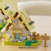 New Diy Four Seasons Windmill House Villa Christmas Street View Building Blocks Kit  Bricks Model  Toy Children