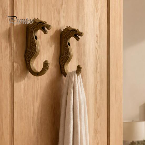 Functional Nordic Wall Art 3D Printed Viking Dragon Hook, Decorative Style Coat Hanger, Minimalist Mount Hook Durable Storage Organizer for