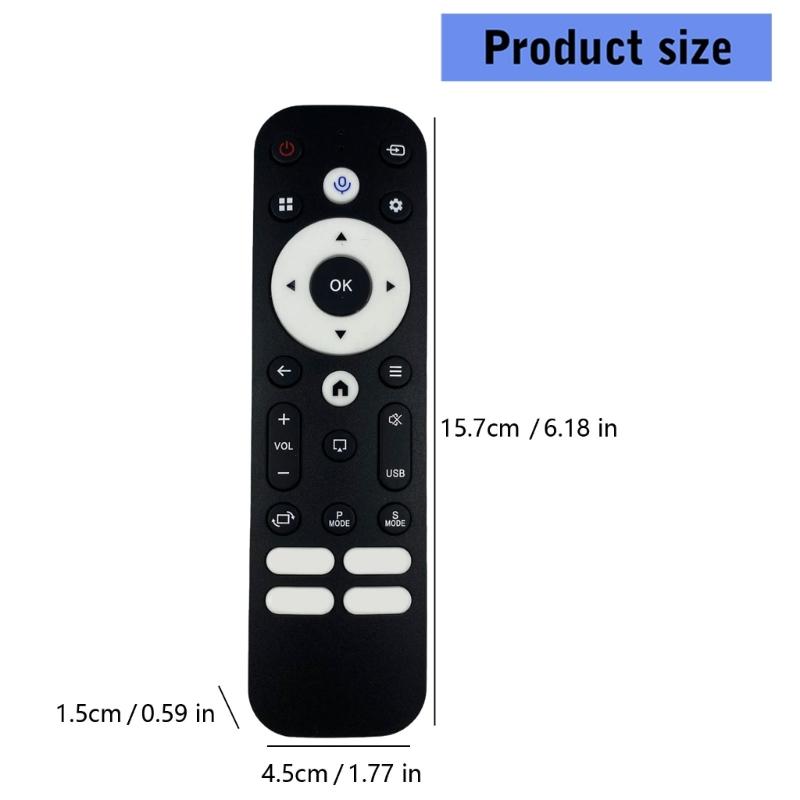 Voice Remote Controller with Quick Setups for Gaimoo TVs Easy Pairing Ergonomic Design Portable Backlit Remote Control