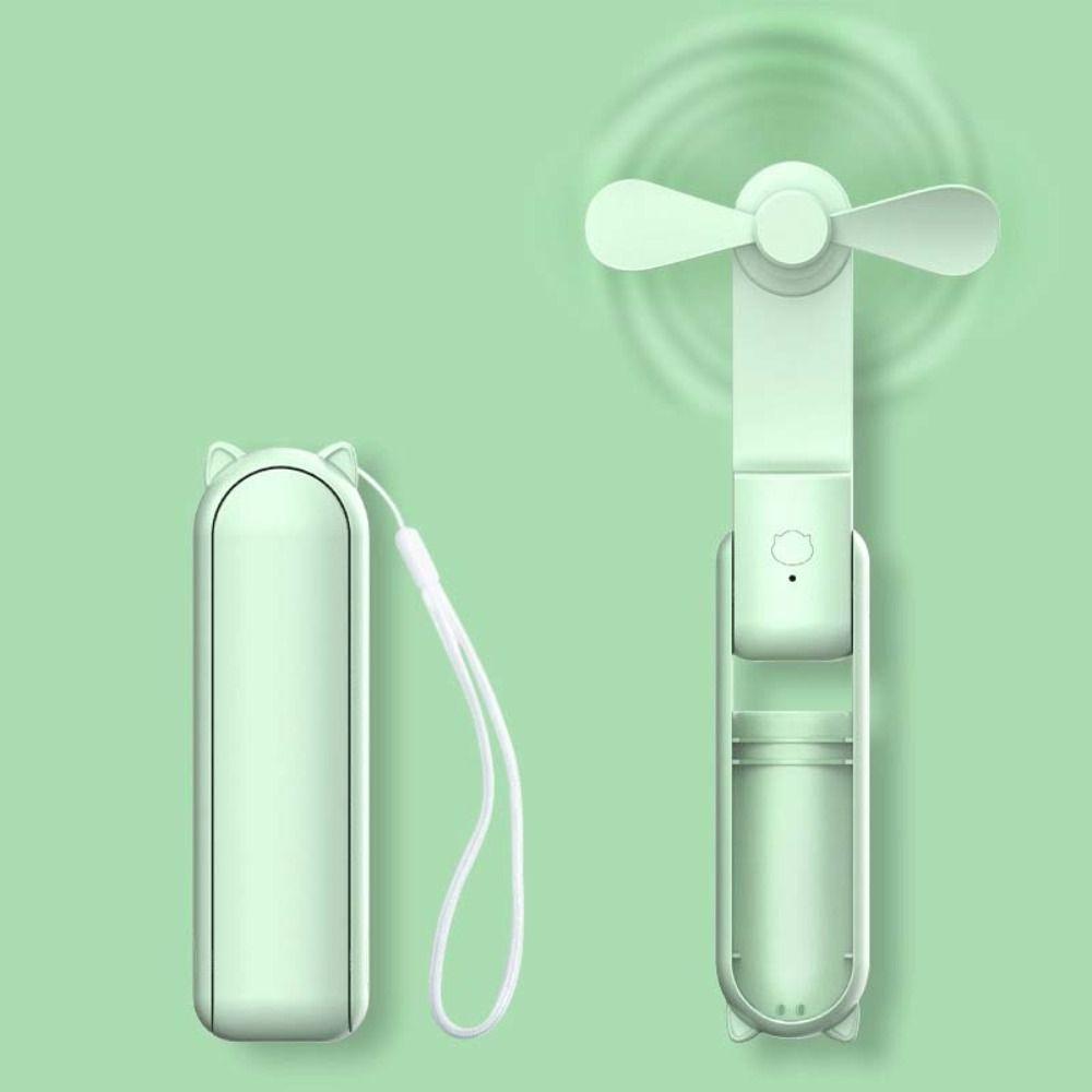 3 Speed Small Pocket Fan USB Rechargeable Folding Cooling Hand Fan  Outdoor