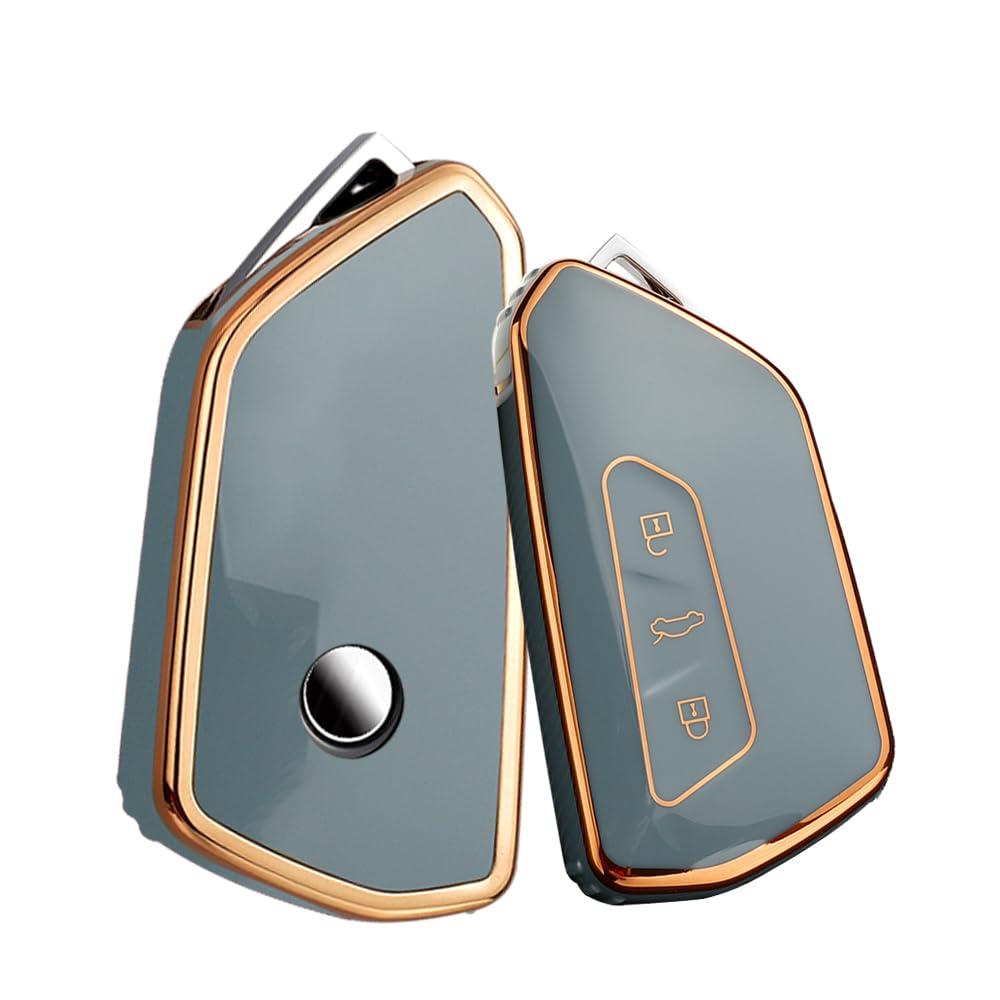 [KUNIO] Volkswagen Key Case Key Cover Keychain Genuine Silicone for серый