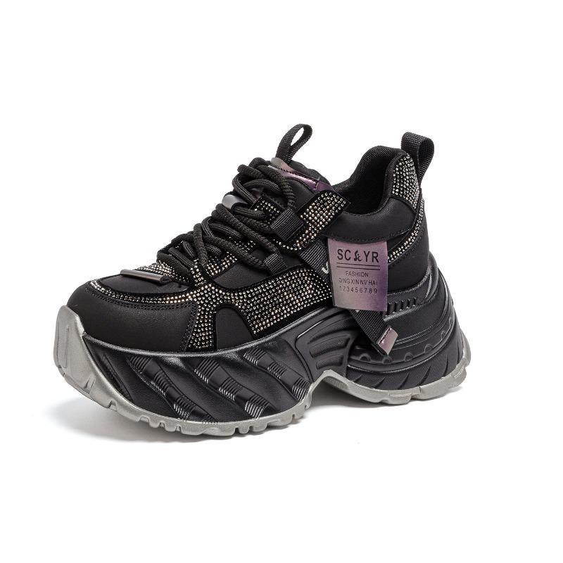 

Autumn and winter new small inner height increase thick-soled muffin shoes versatile casual sports shoes women 40