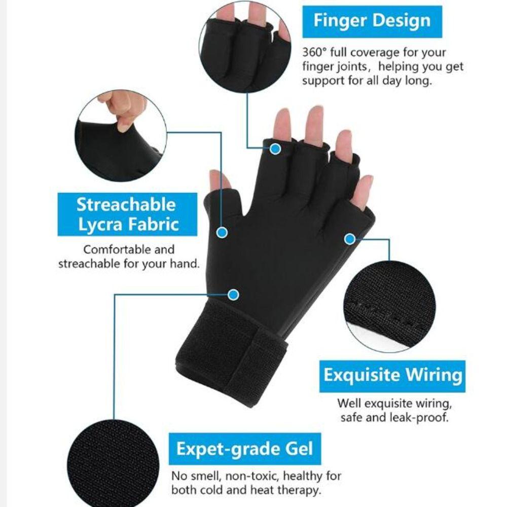 for Tendinitis Carpal Tunnel Finger Arthritis Compression Ice Glove Reusable Gel Cold Pack  Sports