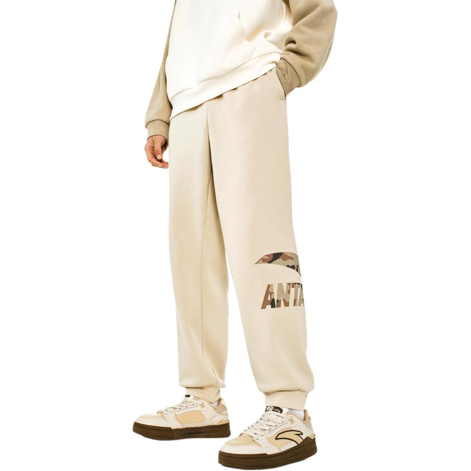 Anta Versatile Casual Warm Knitted Sports Pants Men Bottoms Gray Heather-Gray 952448307-1