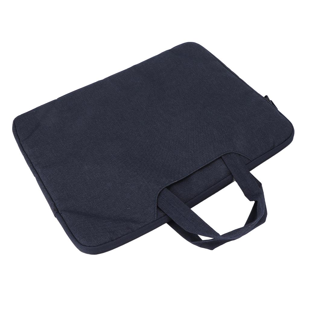 Laptop Case Plush Lining Shock Absorption Crush Resistance Three Layers Water Resistant Laptop SleeveNavy Blue 15.6in