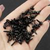 100Pcs/Bag Safety Oval Nose for Teddy Dog 4X5MM/5X7MM DIY Black Plastic Stuffed Doll Eyes  Doll Eyes Safety Oval Nose