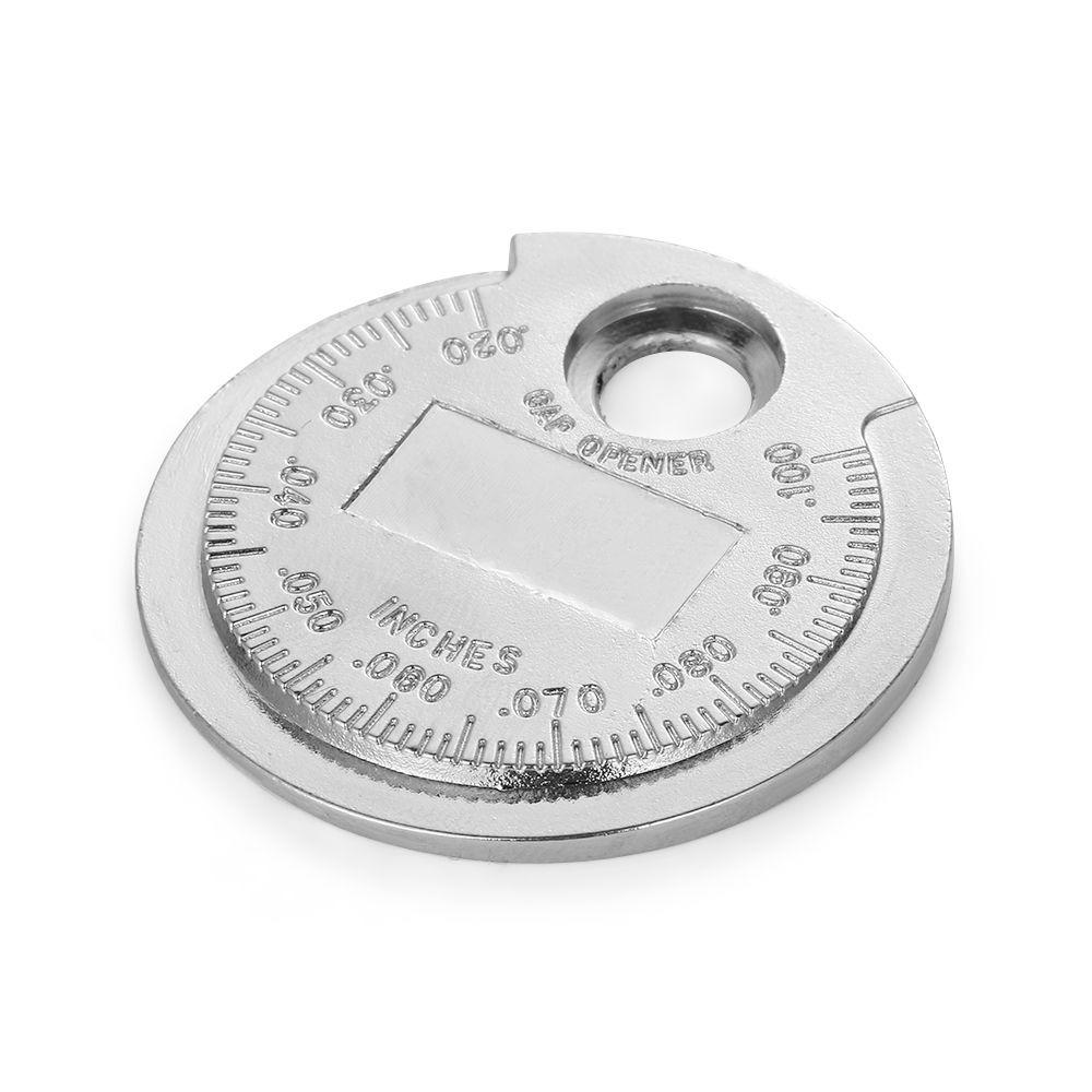 0.6-2.4mm Range Gage Gap Feeler Coin-Type Caliber Measuring Tool Spark Plug Gap Gauge Tool