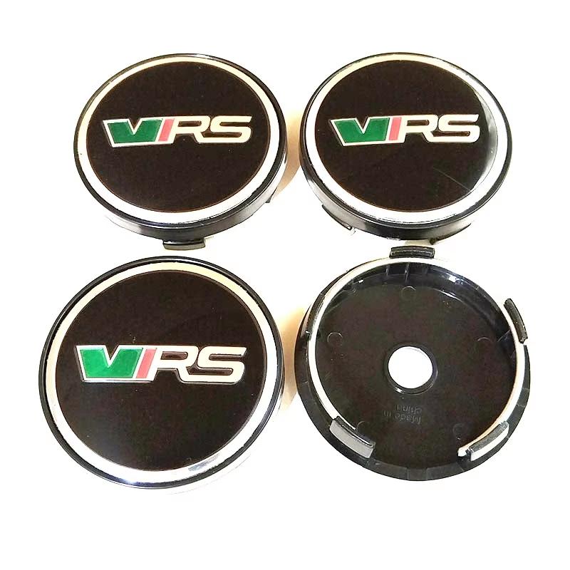 4pcs 56mm 60mm V VRS Logo Car Wheel Center Hub Caps Emblem For Skoda Rapid Octavia Fabia Kodiaq Karoq Laura Superb Accessory