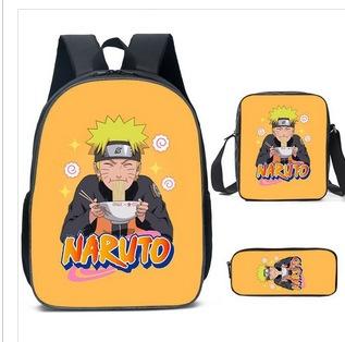 Naruto Naruto Primary And Secondary School Students Three-Piece Set School Bag Children'S Backpack Satchel Pencil Case