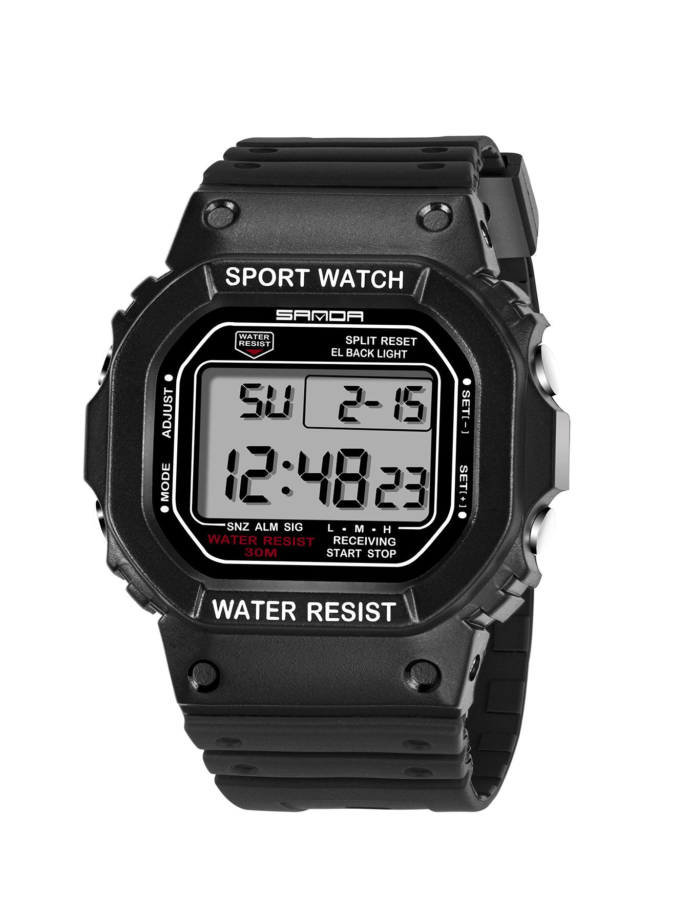 

Sanda Багатофункціональний Водонепроникний Світловий Спортивний Годинник для Чоловіків та Жінок - Модний Електронний Студентський Наручний Годинник