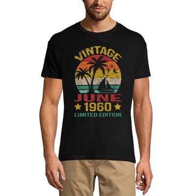 T-shirt męski Vintage Czerwiec 1960 - Retro Sunset 60. Koszulka z prezentem urodzinowym