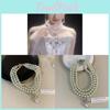 Pearl Necklace Women Multilayer U Shape With Gold Or Silver Finish For Casual Elegant Style