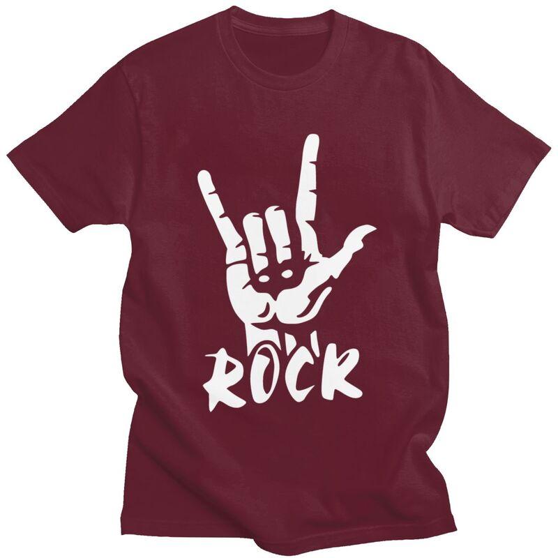 Custom Heavy Metal Rock Music T Shirts for Men 100 Cotton Tee Tops Tshirt Fashion Tshirt Clothes