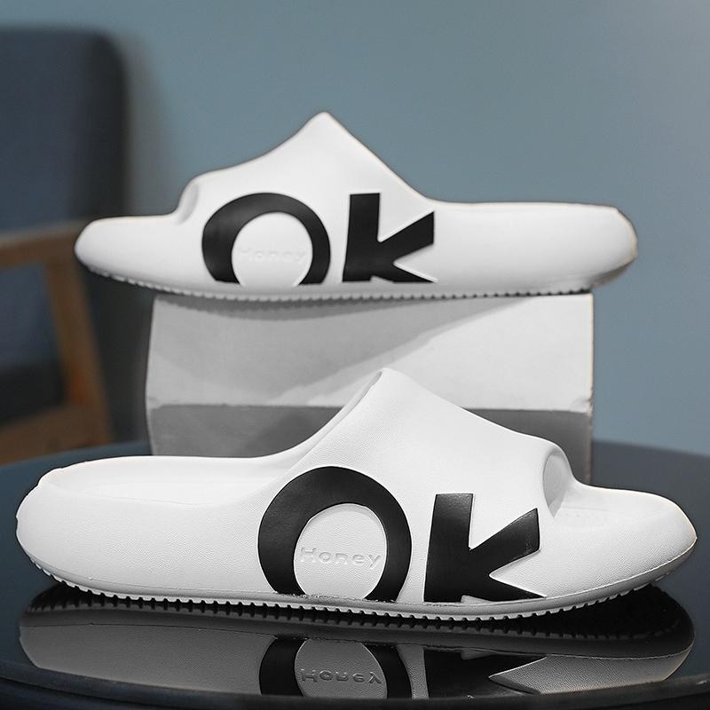 Summer Slippers for Men Women Indoor Eva High Soft Bottom Sandals Open Toe Trend Slides Light Beach Shoes Slippers Home