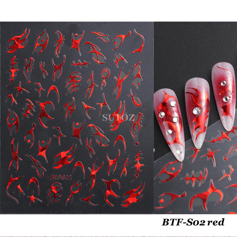 Nail Sticker Geometric Pattern Shining Star Moon Back Adhesive Nail Decals
