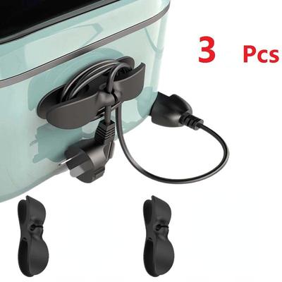 3 vnt. laido vyniojimo laikiklis, skirtas virtuvės prietaisams, laido apvyniojimo jungiklis, kabelių valdymo spaustukų laikiklis