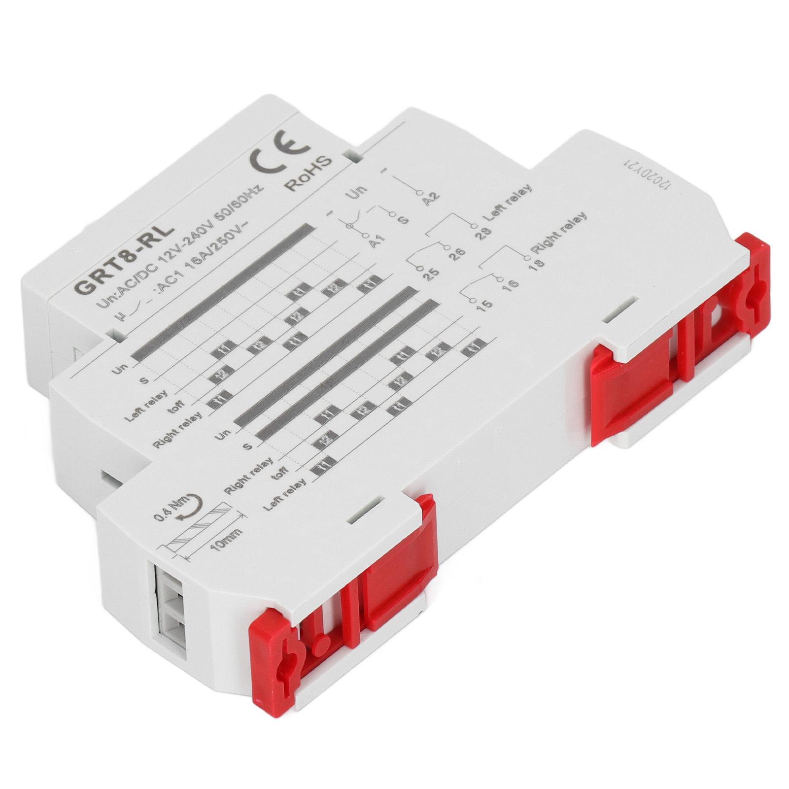 

Alternate Circulation Type Time Relay AC DC12V‑240V Time Relay 0.1s to 10 Days LED Indicator