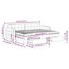 VidaXL Daybed with Trundle and Drawers Light Grey 80x200cm Velvet 3196994