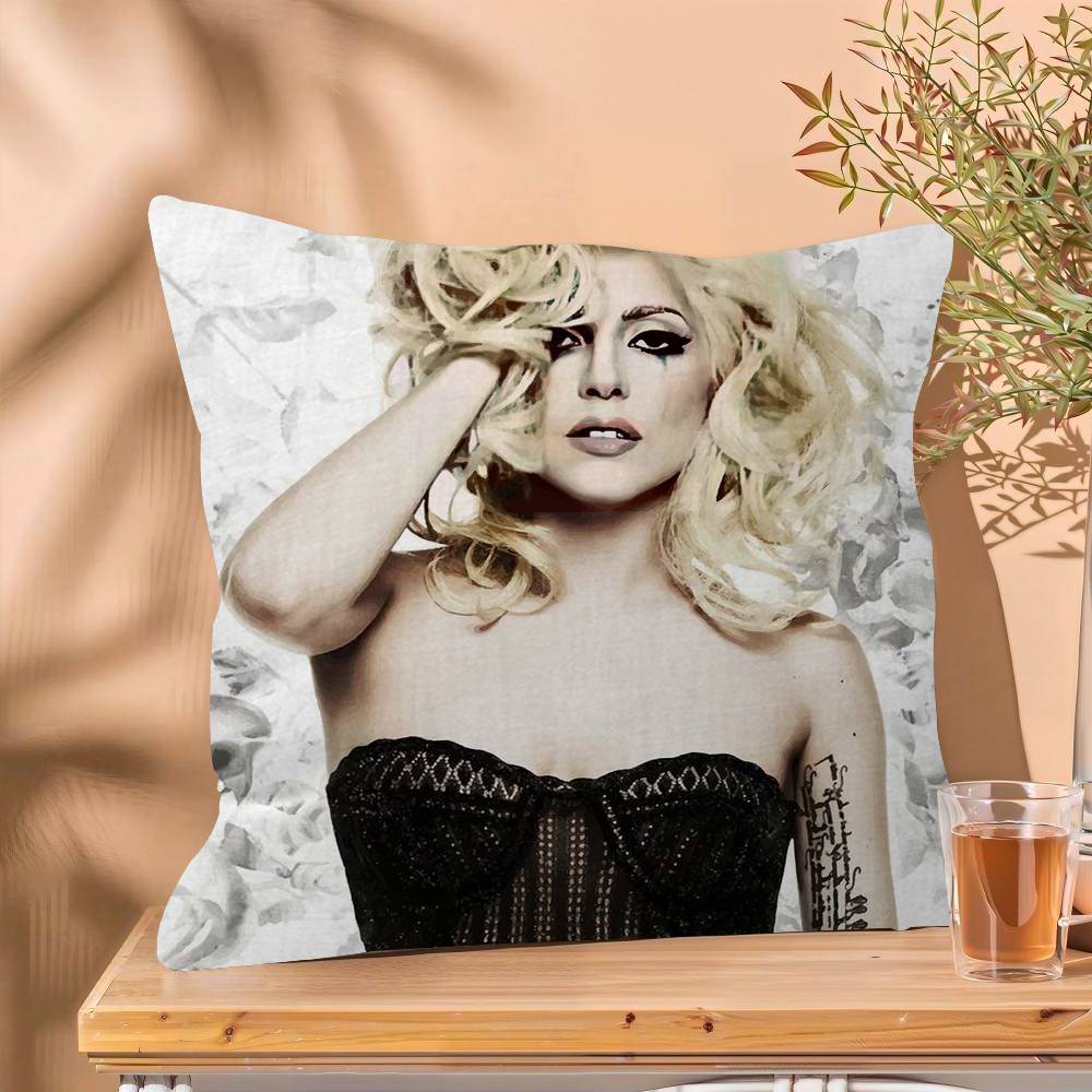 Singer L-Lady Gaga Mayhem Cushion Cover Pillowcase Upholstery Sofa Throw Pillow Home Decor Pillowcas