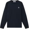 Solid Color Slim Fit Long Sleeve T-Shirt Men Tops Navy-Blue K2S152100030S0057-V0020