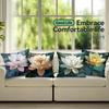 Tranquil Lotus Cushion Pillowcase Printed Polyester 45X45Cm Throw Pillowcover Decorative Sofa Cushion Pillowslip Home Decor
