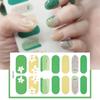 Flower Gradient Nail Sticker Full Wraps Nail Art Stickers Self-Adhesive Nail Art Decal Strips for DIY Nail Art Decor