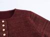 2024 Autumn Women's European & American Style Gold Thread Knit Cardigan Sweater