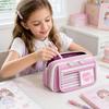 Oxford Pencil Case Multi-Layer Stationery Case New Pencil Pouch  for Girls