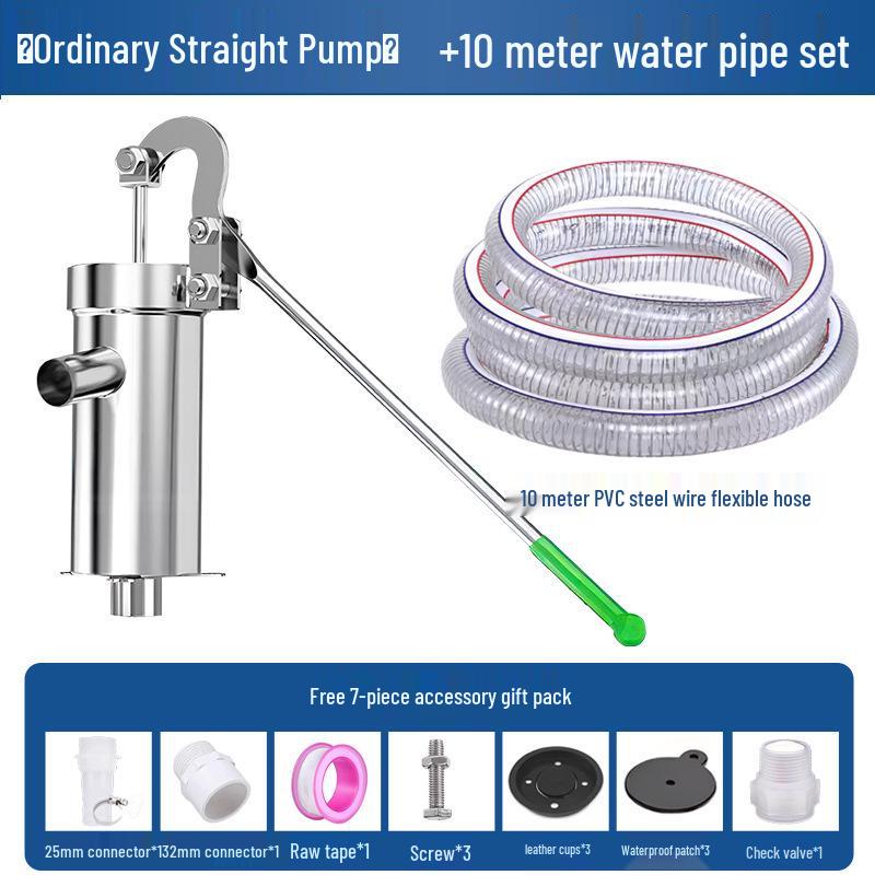Landelijk Ouderwets Gietijzeren Handbediende Roestvrijstalen Putpomp