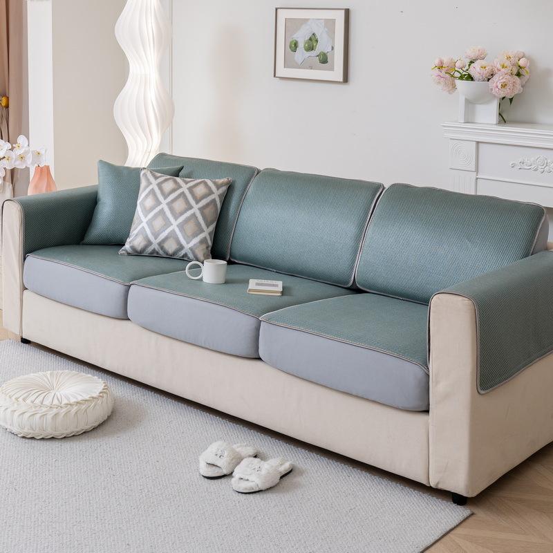 

Чехол для кожаного дивана, универсальный чехол, высококачественный коврик из ротанга Argy из полыни, подушка для дивана, летнее новое сиденье из ледяного шелка с эффектом холода 60*60cm