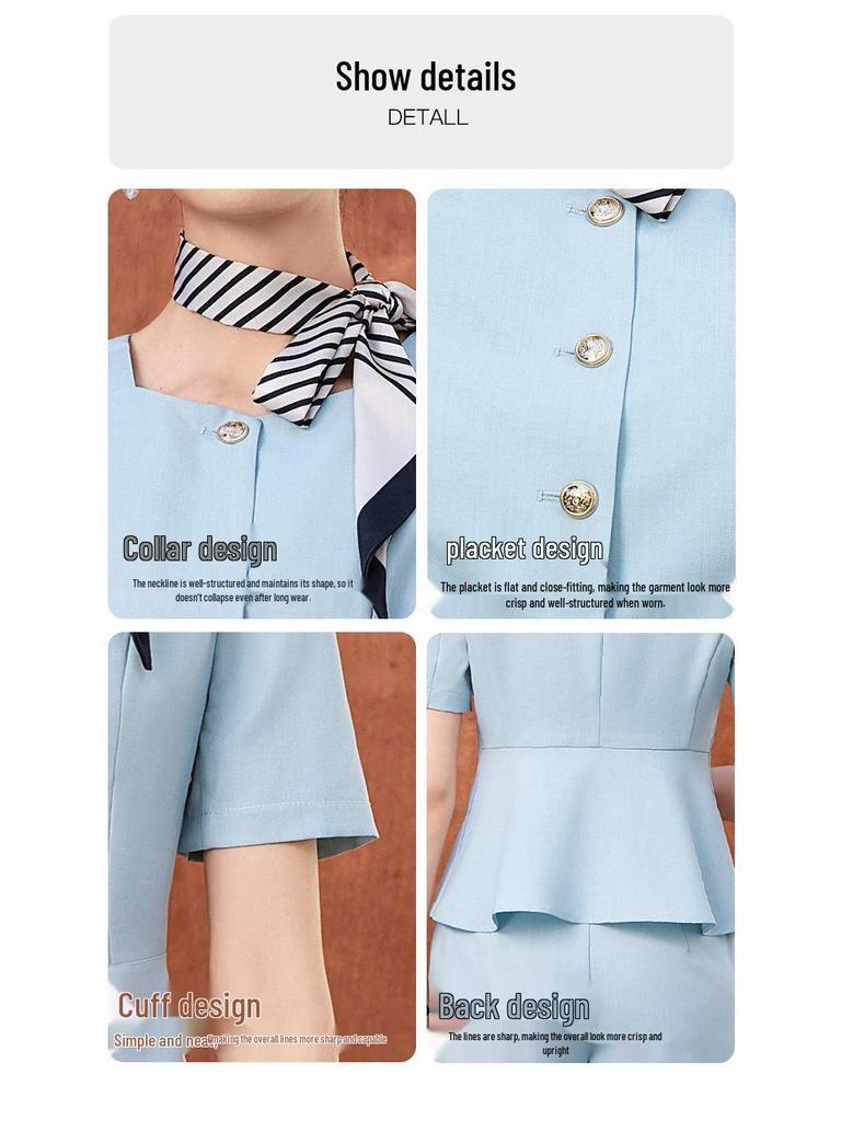 Women's Chic Summer Short-Sleeve Business Two-Piece Set