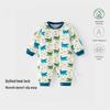 Newborn Pure Cotton Three-Layer Warm Baby Padded Jumpsuit for Outdoor Crawling