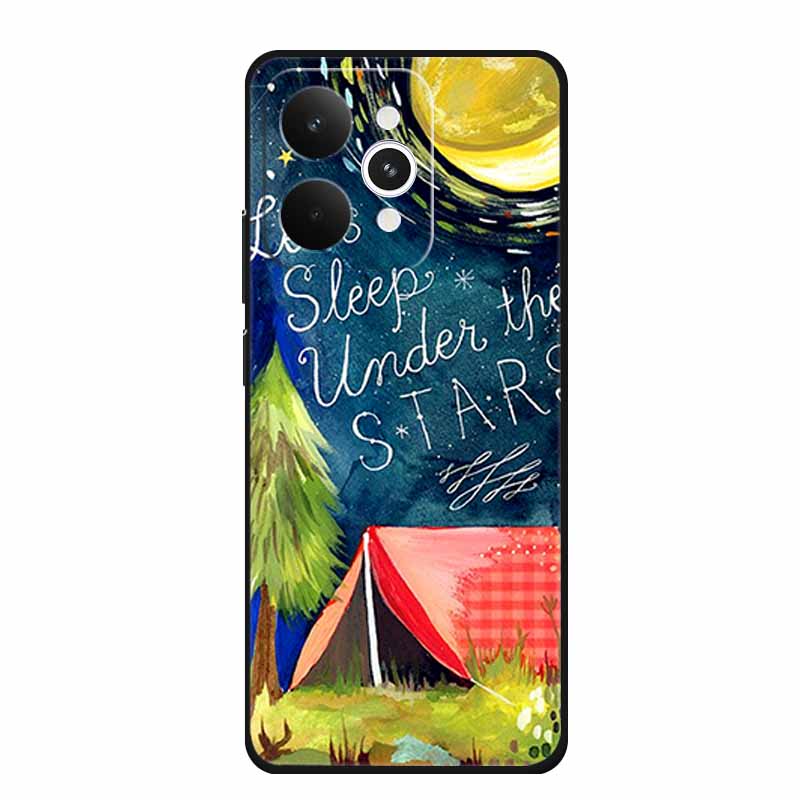 For Realme 15 15 Pro 5G Black Case 3D TPU Silicone Soft Back Cover For Realme C15 6.5" Funda Emboss Relief Flowers Bag Casing