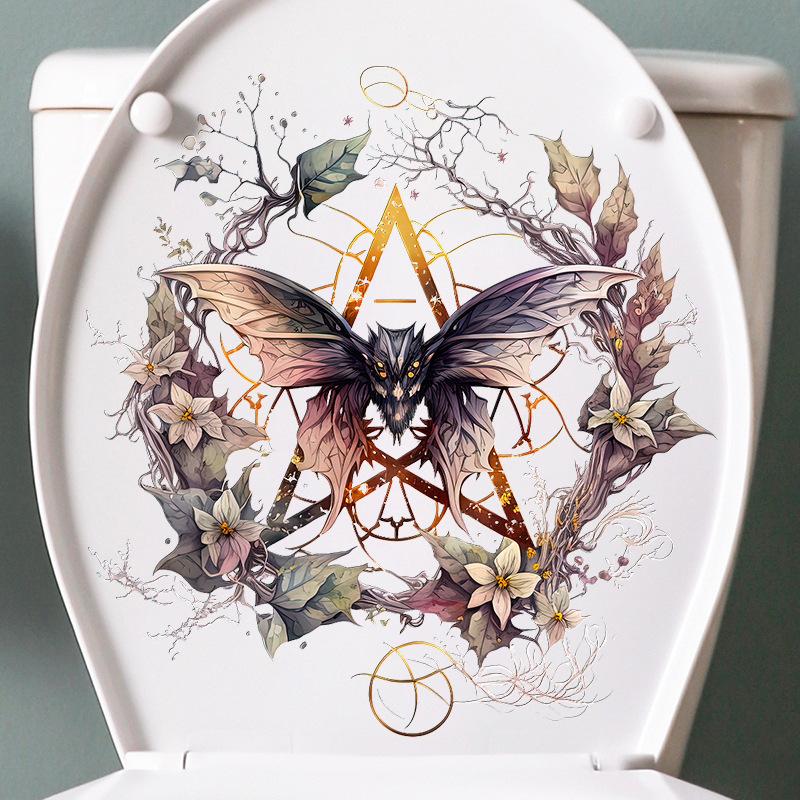 Halloween Wall Stickers Skull Skeleton Butterfly Star Devil Horror Scary Home Party Decoration Vinyl Decals for Kids Room WC Toilet Decor