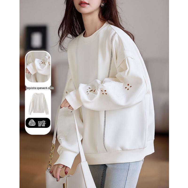Demana Relaxed Elegant Women's Round Neck Air Layer Sweatshirt